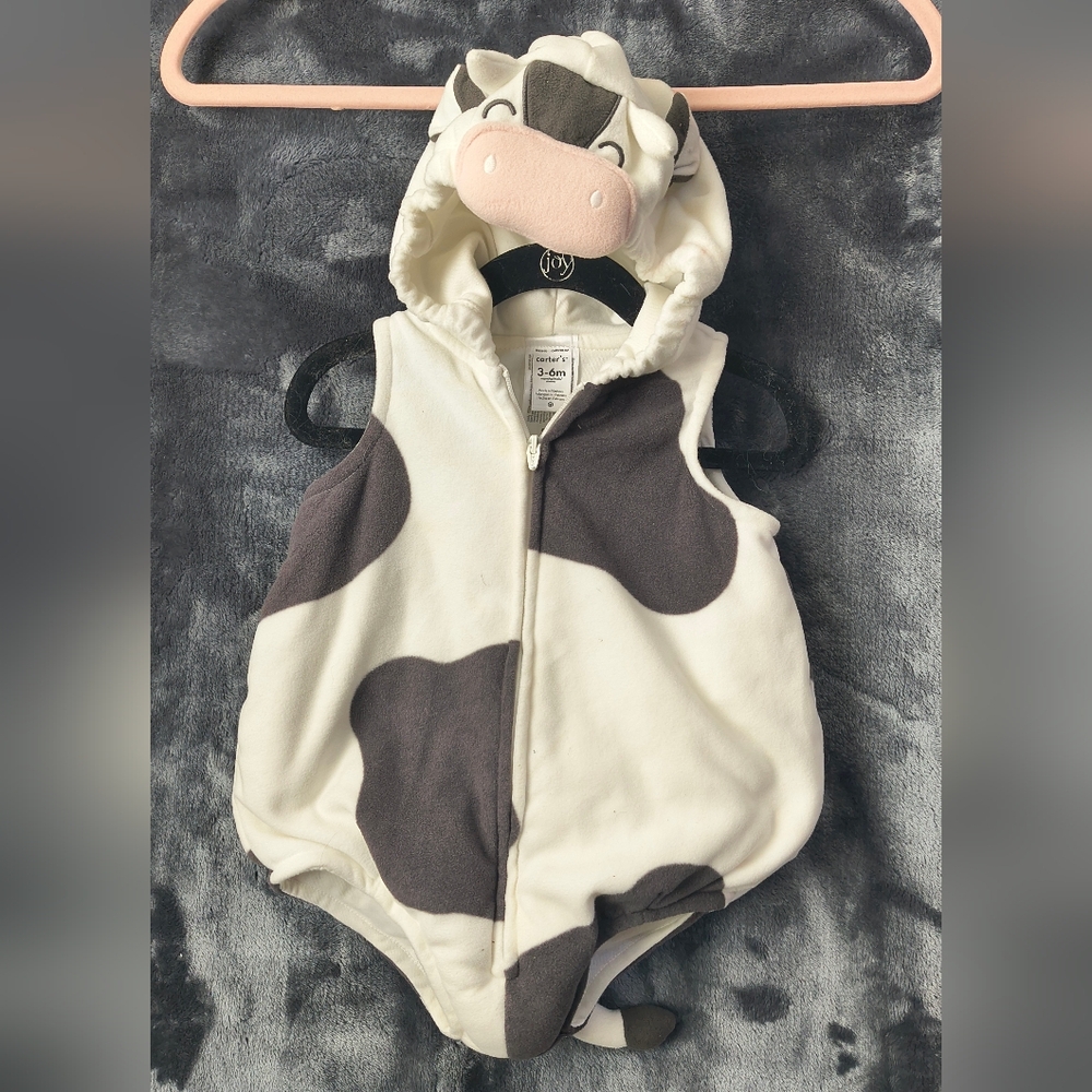 Carter's Gray and White Baby Vest with Hood